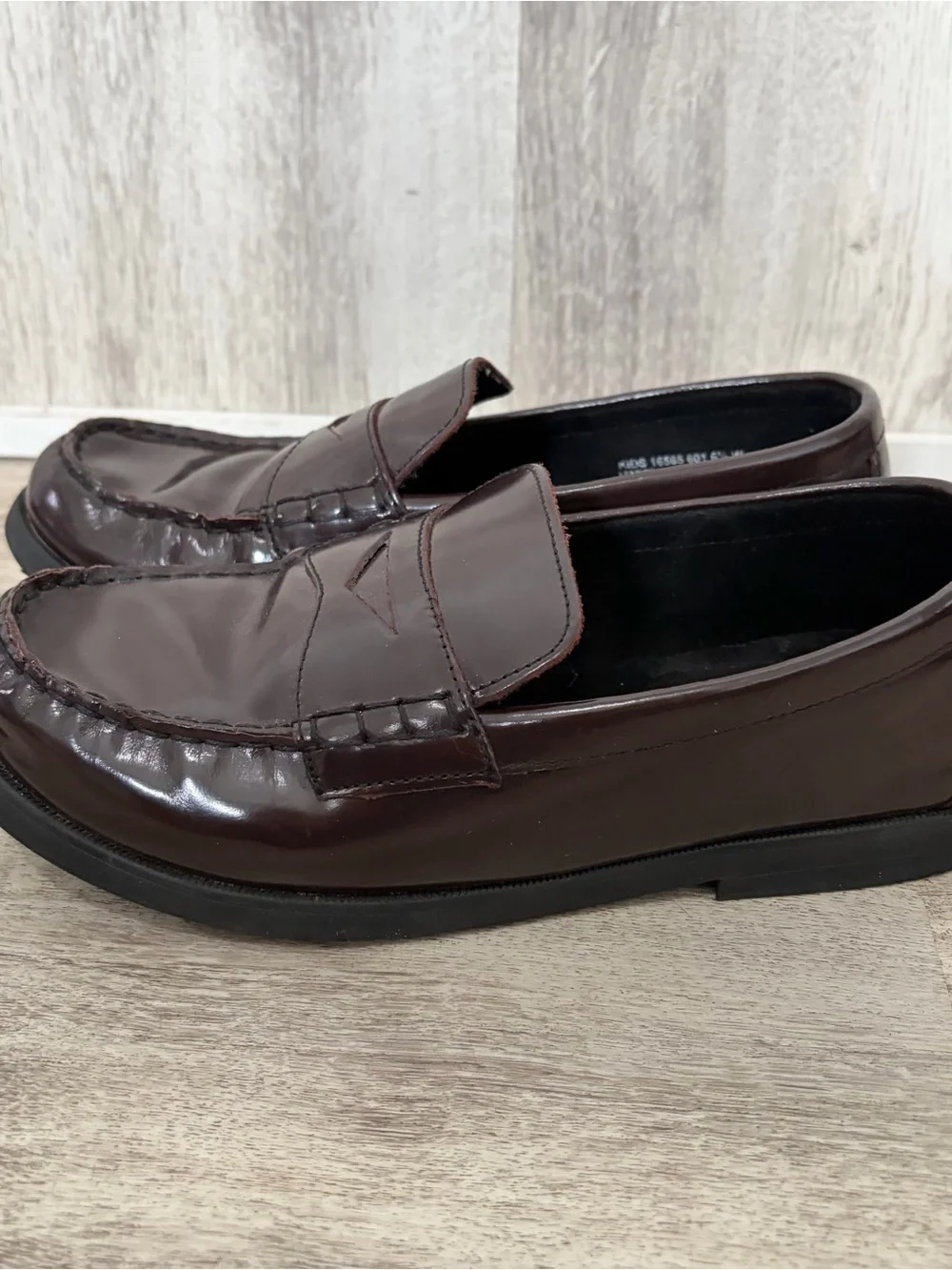 Florsheim Croquet Penny Loafer Jr. Dress shoes Boys Children Youth 6.5W burgundy